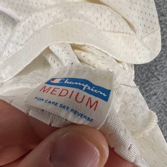 Vintage Center Line Basketball Jersey Mens Medium White Orange Mesh Champion 80s - Picture 10 of 12